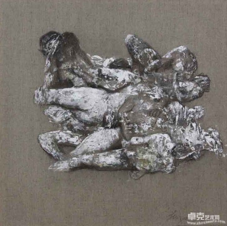 刘勇《冰冻NO.1》综合材料   50X50cm  2011年