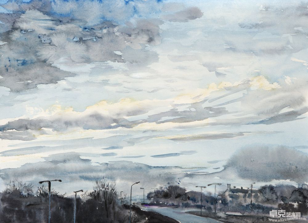 曼城的天空52X38cm