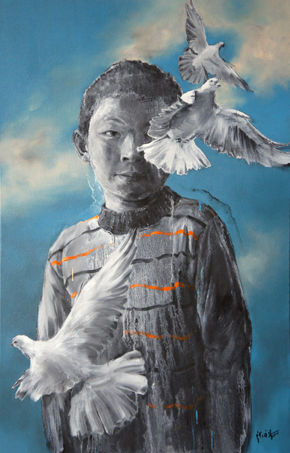 《阳光男孩》4110×70cm