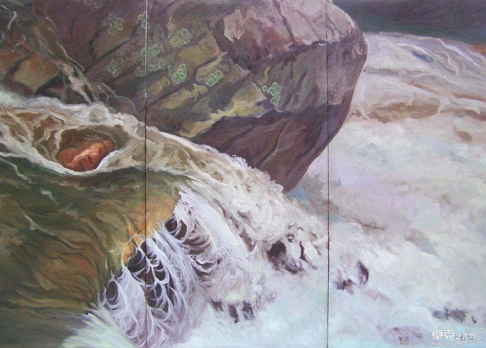 《鄂嘉班果河》三联画180X120cm