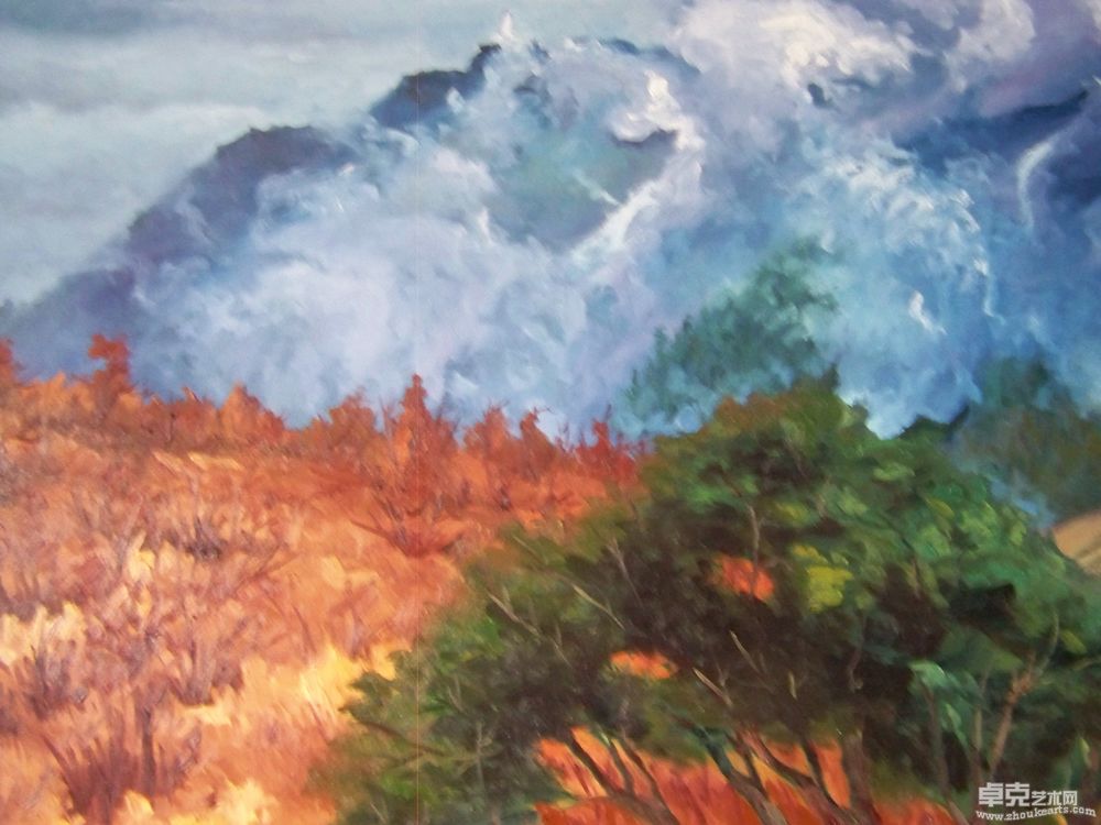 《鸡足山远眺》120X90cm