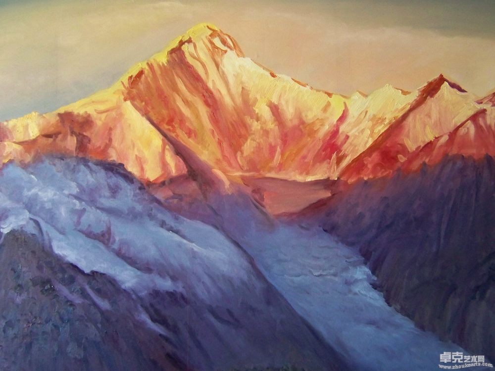 《日出梅里雪山》2400X1800cm