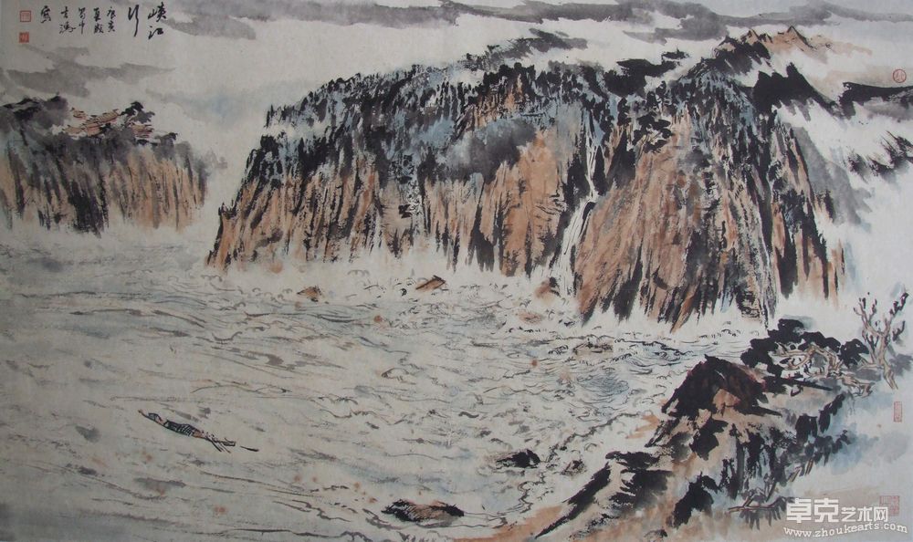 峡江行44X63cm