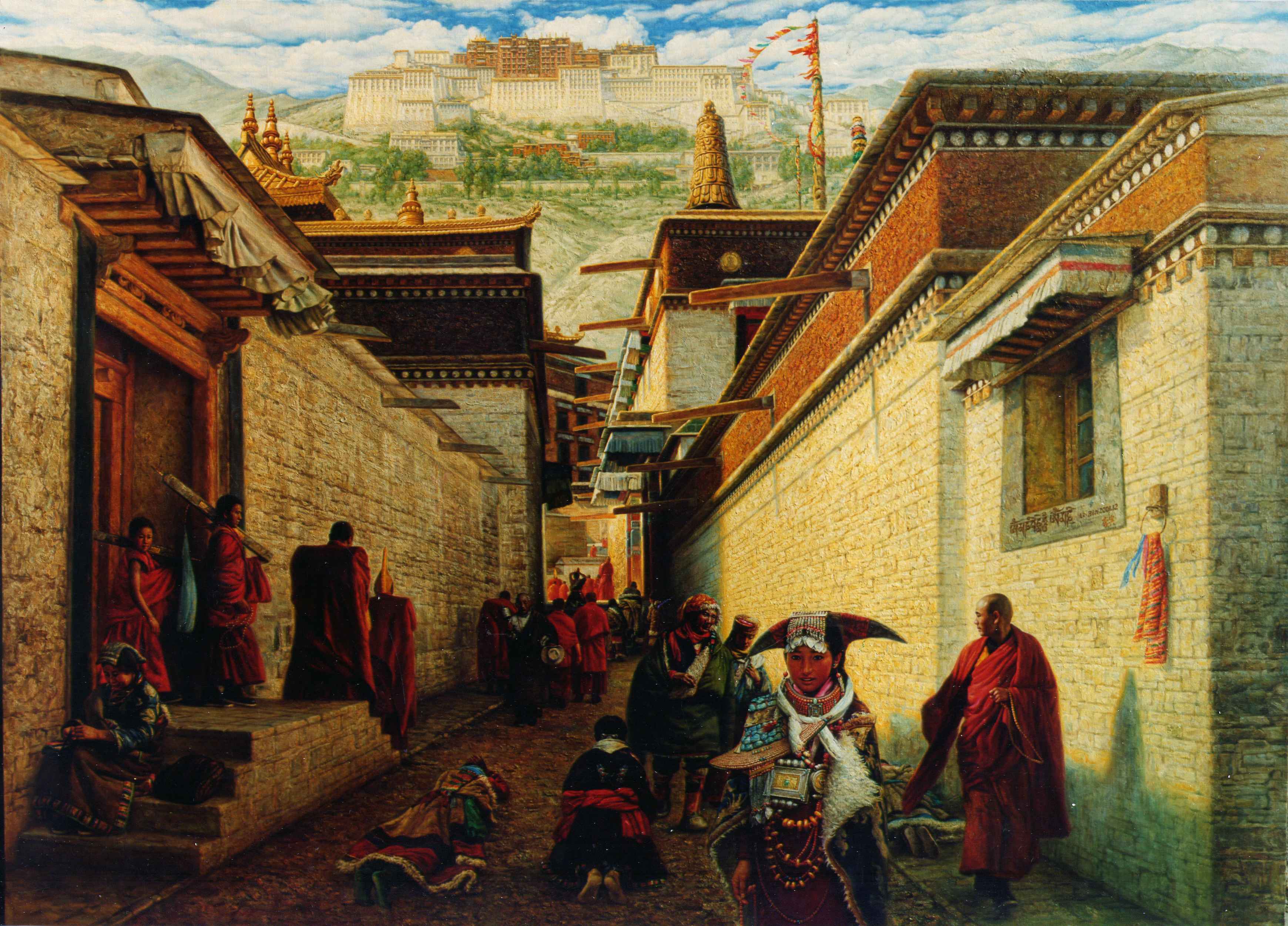 《祥云·布达拉》194X130cm