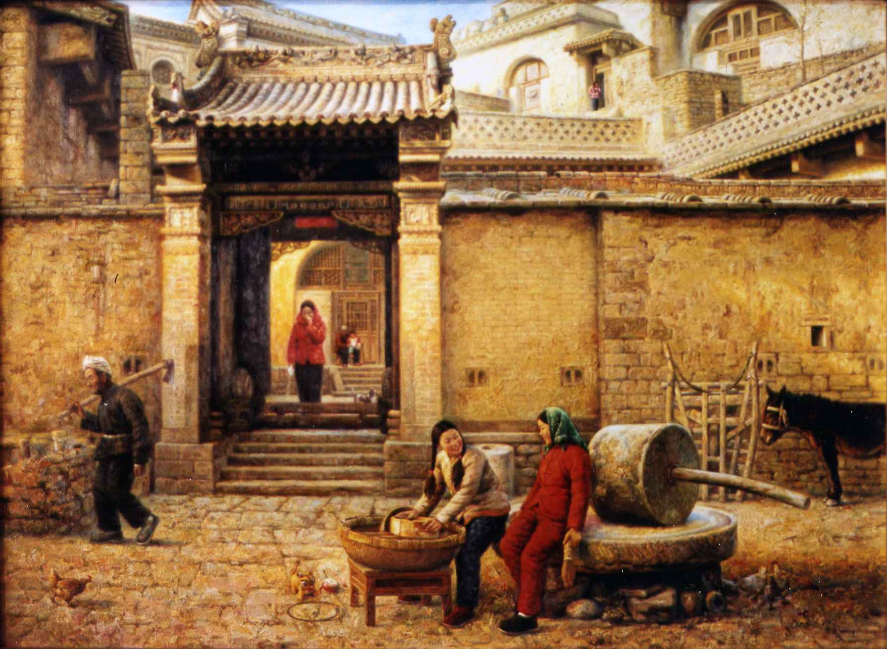 《米脂婆姨》之一194X138cm