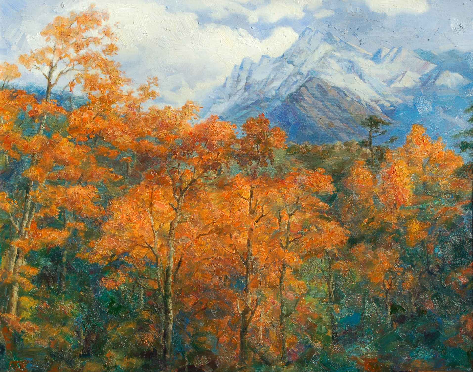红色交响90X65cm