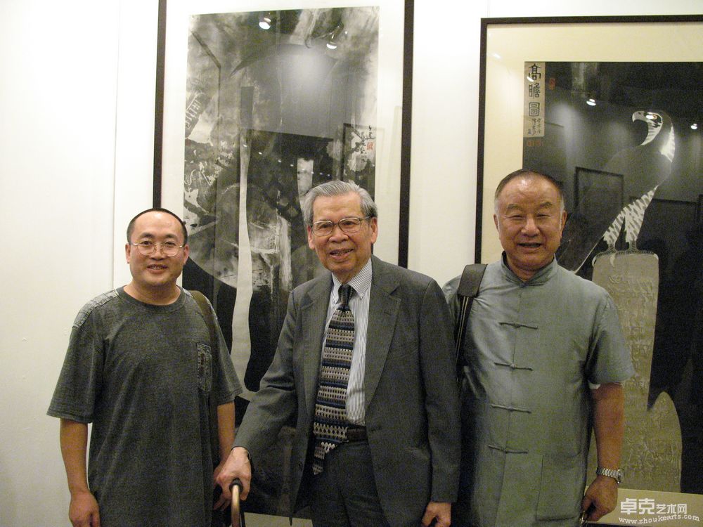 2007年8月和李铸晋,刘国松在香港