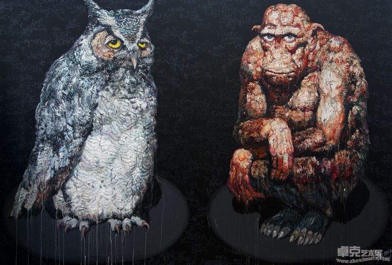 华庆 Hua Qing - 对称 Symmetry - 300x220cm - 布面油画 Oil on Canvas - 2010-2011