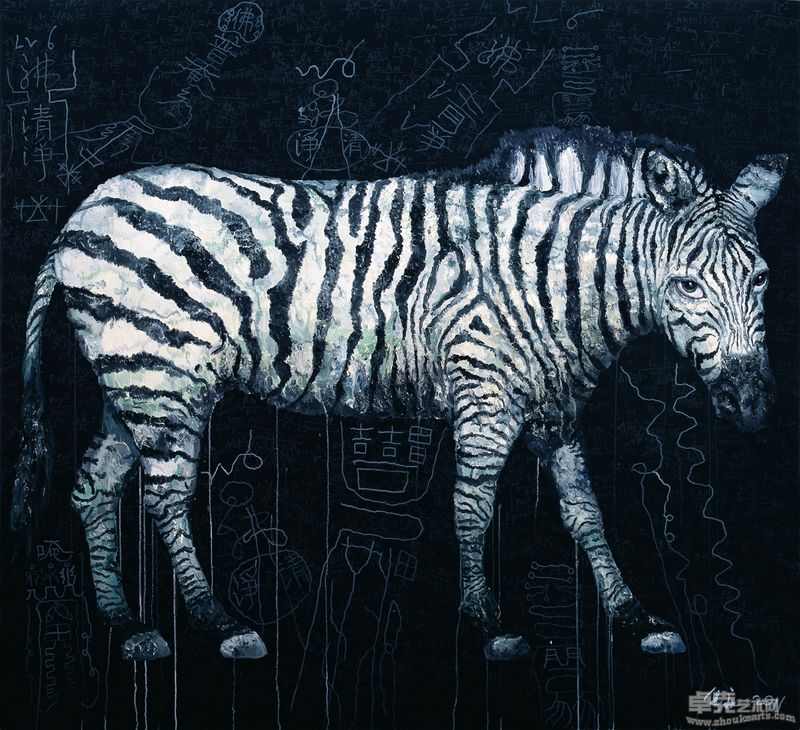 华庆 Hua Qing-注视 Gaze- 200x200cm-布面油画 Oil on Canvas-2011