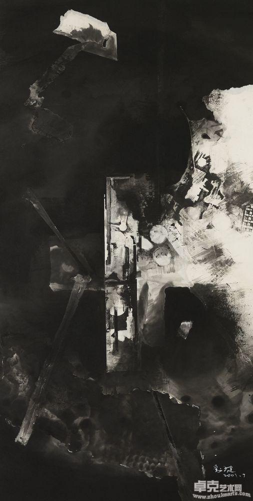 《泣怨》136×68 cm