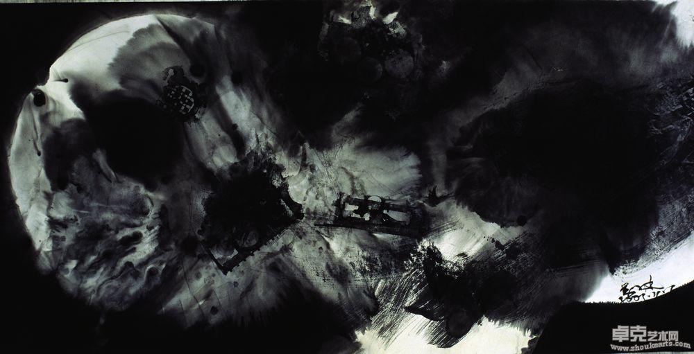 《竭情》136×68 cm