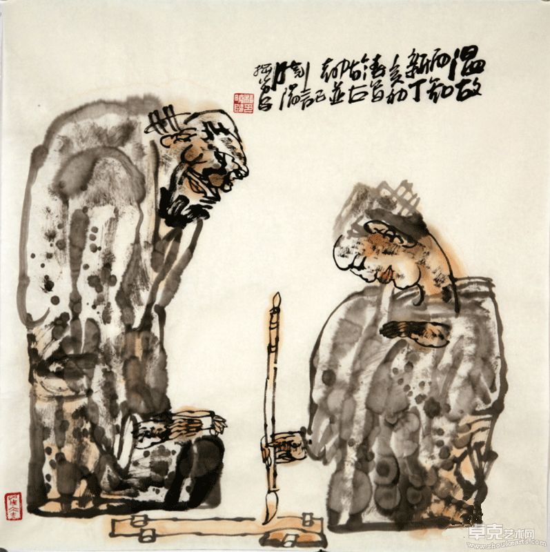 《温故而知新》68×68cm 2007年