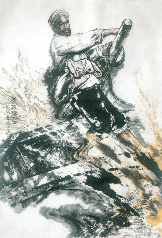 黄河艄公--135×200cm-1983年