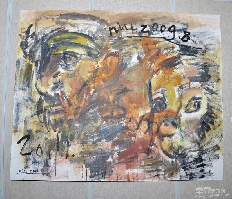 牛军-孩子 老人-220X180cmX2 （油画）