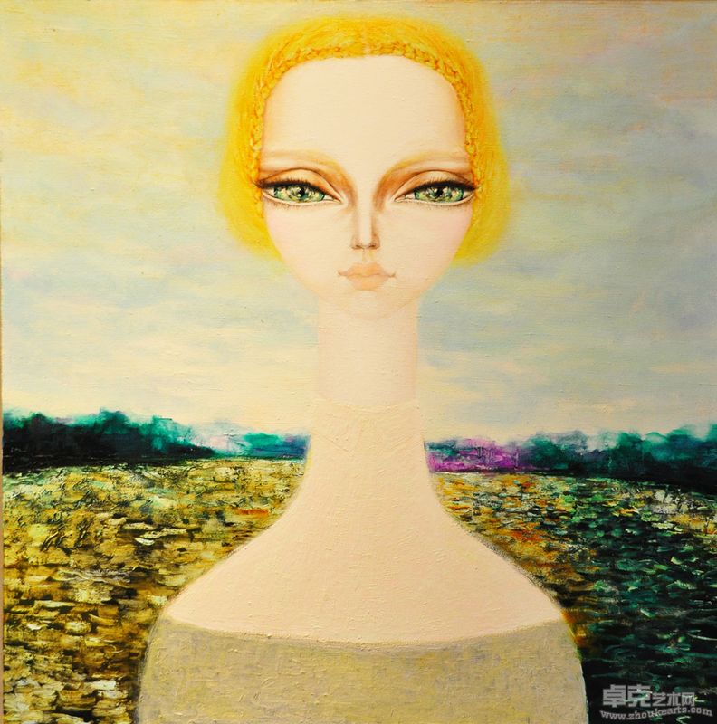 张田宇-娃娃1- 100x100cm （油画）