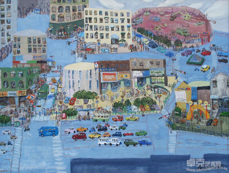赵小刚-社会主义新农村建设-120x145cm（油画）