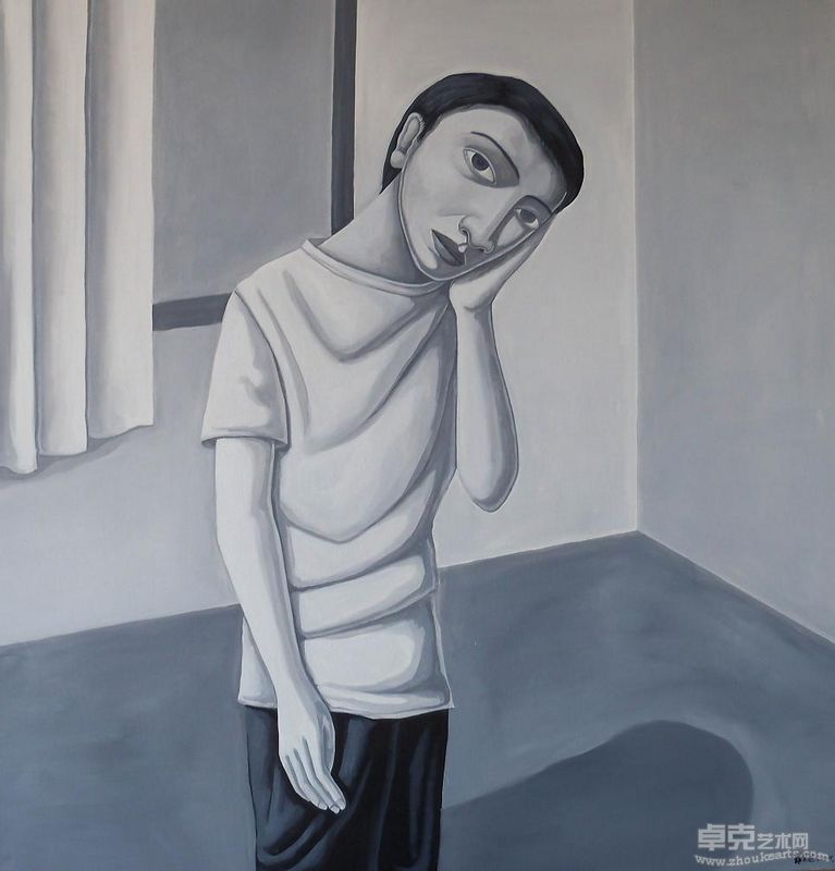 郭金逸-窗前150x145cm（油画）