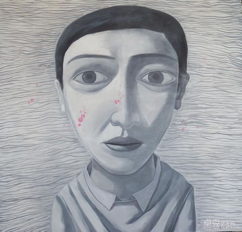 郭金逸-水中像150x150cm（油画）