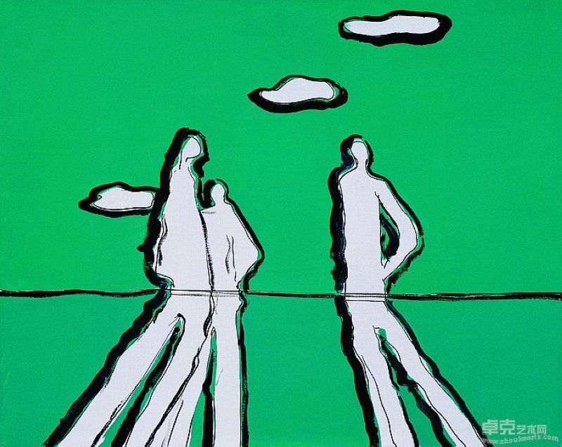 倾听绿色  布面丙烯  80X100cm  2007