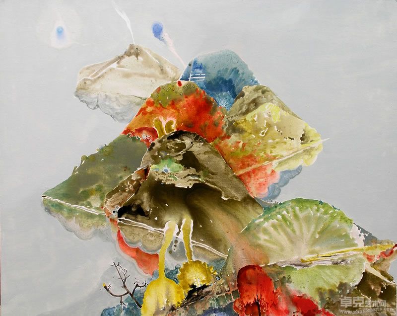 山水4 布面综合材料 120X150cm 2006