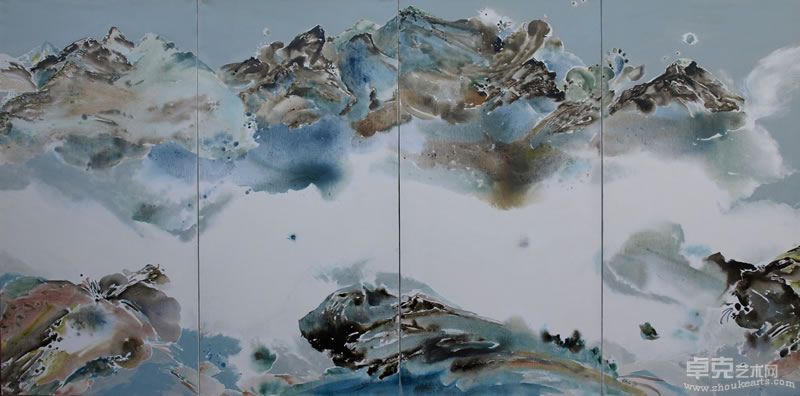 水云间120X65X4布面综合材料2011