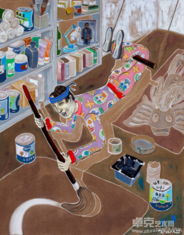 AUTOPORTRAIT SUBLIMé升化的自我之画像,146 x 114 cm,Acrylique sur toile布面丙烯