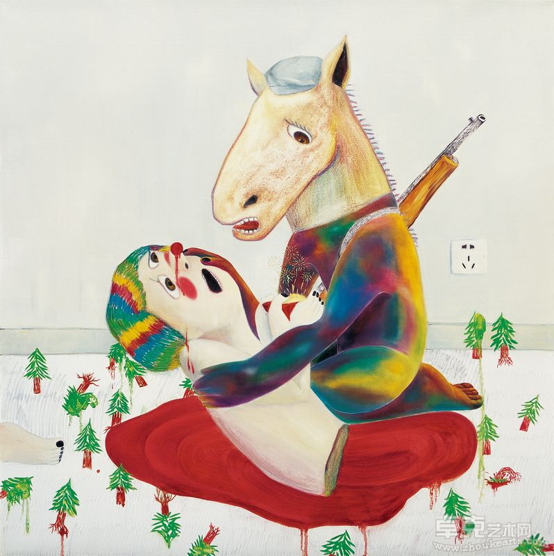 金浩钒 这是我的党费 2010 布面油画 100X100cm