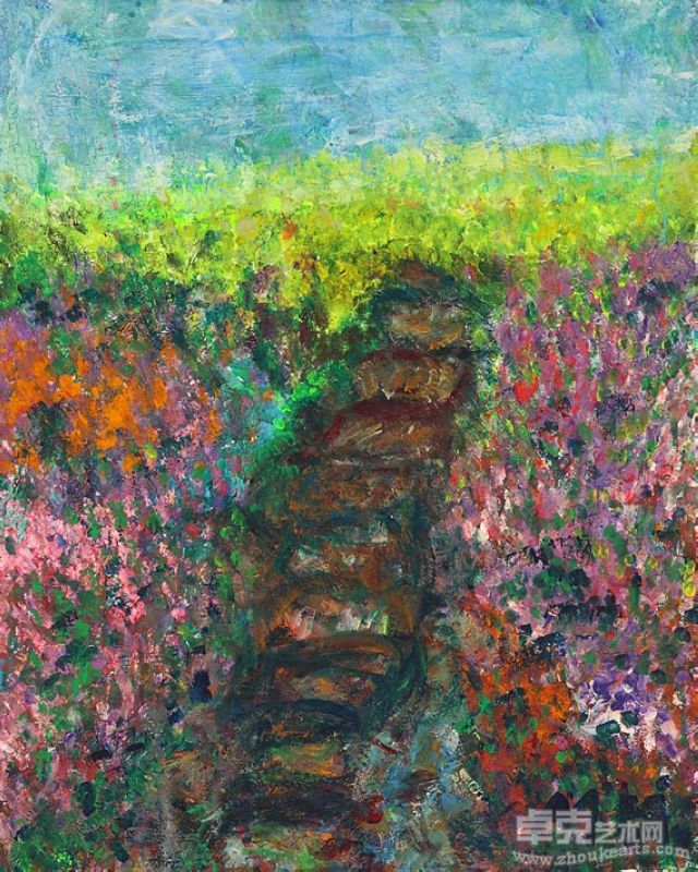 黄美廉 百花梯 60x90cm  布面油画
