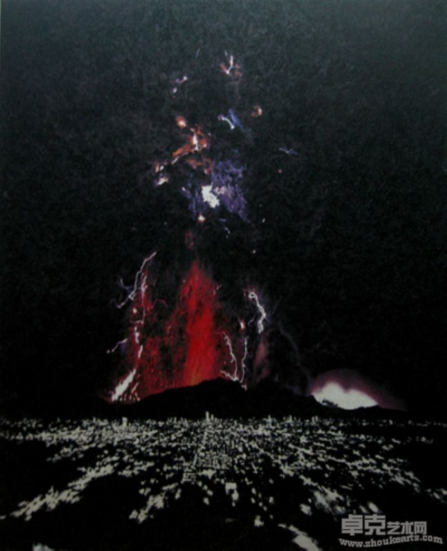 郑真蓉_混沌体论_160x130cm_Acrylic Gouache & Crystal Bead on Canvas_2011