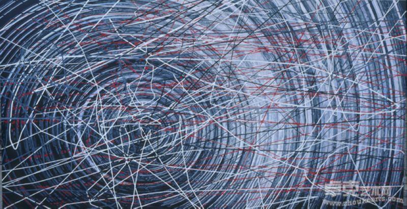 徐若涛《圆心》布面油画，180×354cm   2009