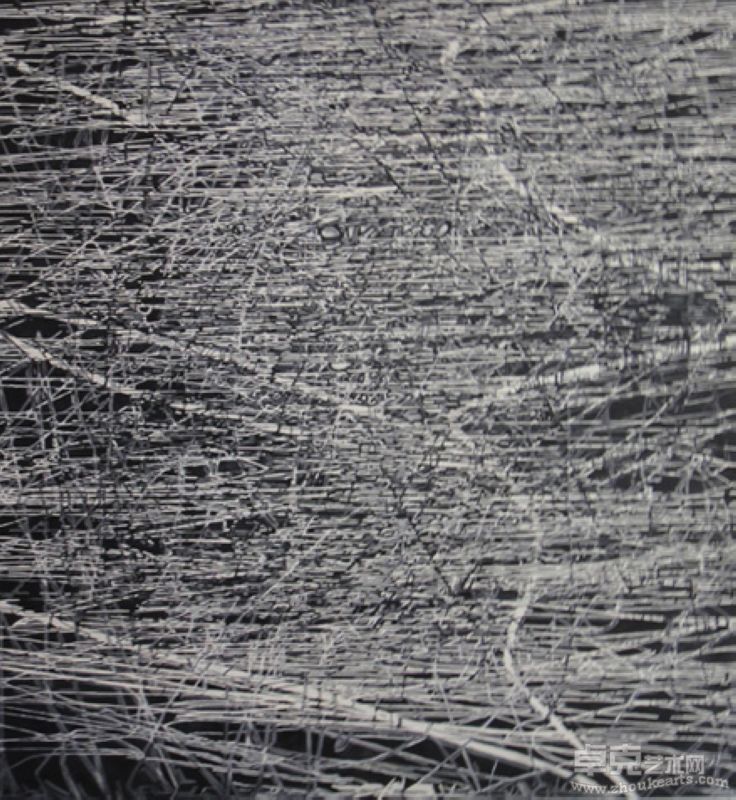 徐若涛《黑色》系列5  布面油画，190×180cm  2005