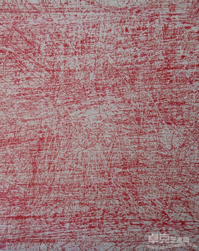 徐若涛《红色》系列6 布面油画，220×180cm  2007