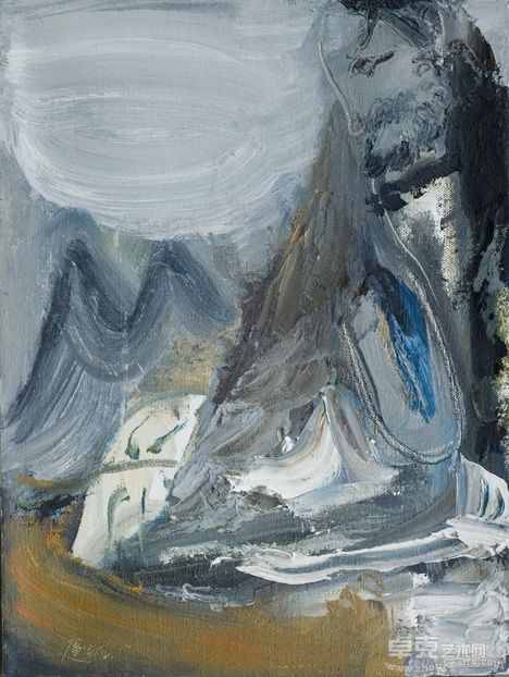 唐勇钢《达摩渡江》 43×33