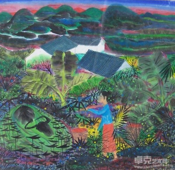 画家万军的水墨彩墨作品