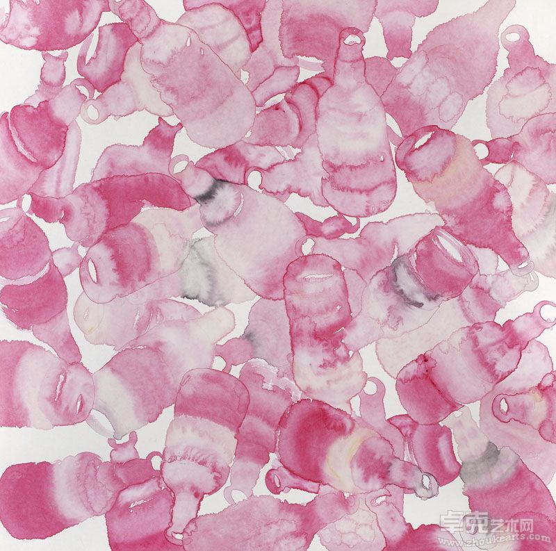 Li Tingting 李婷婷 Still Life 静物 70 x 70 cm  Ink and color on paper 纸本设色 2011