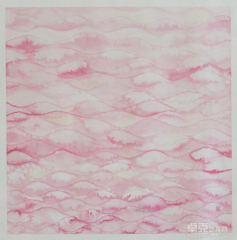 Li Tingting 李婷婷 _ Water No.1 水 70 x 70 cm  Ink and color on paper 纸本设色 2011