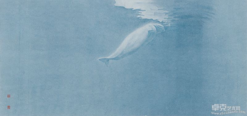 Hang Chunhui 杭春晖 _ 子夜 Midnight 40 x 84 cm Ink and color on paper 纸本设色 2011