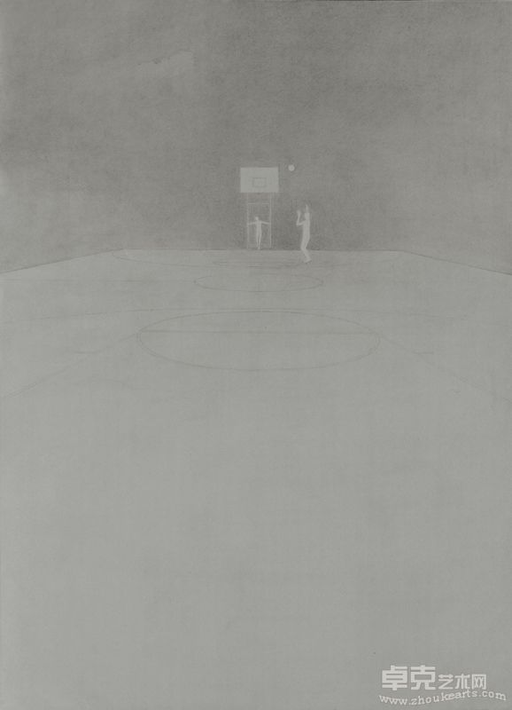 Wu Xuelian 吴雪莲 _ Paly Ground No.5 乐园-5  60 x  45 cm Ink and mineral color on paper 水墨 矿物颜料 皮纸 2011