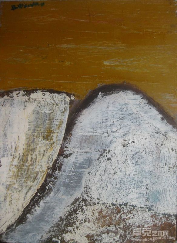 陈现军《那山 》木板油画  30x40cm 2010