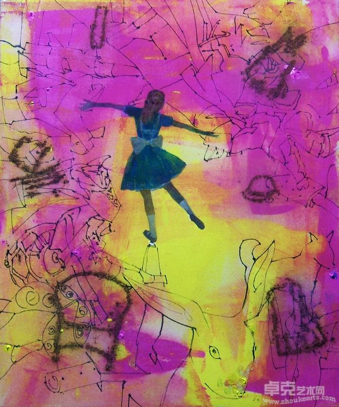 岀射茂《起点》41x31.1 cm 丙烯油画 2010