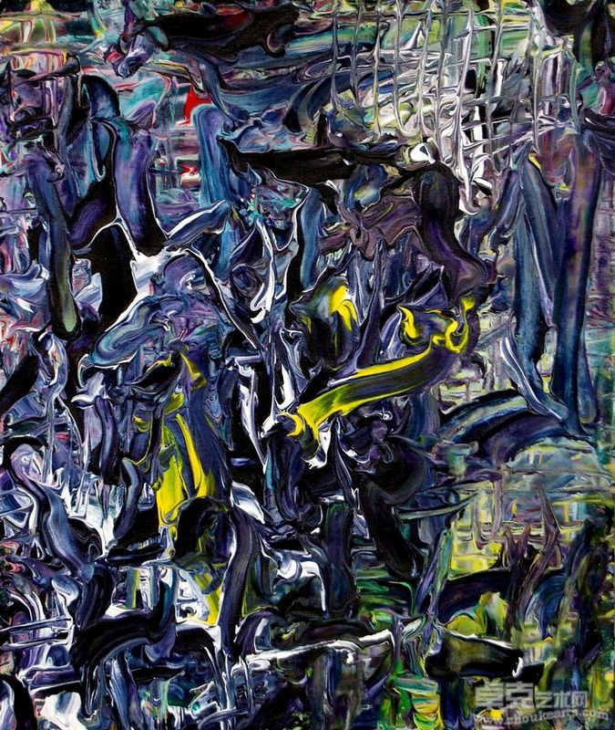 門田光雅「木枯らし Cold Blast」 727X606mm  布面丙烯+细沙 2009