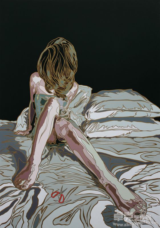 失忆10号Amnesia No.10布面丙烯 乙烯 金漆Acrylic Vinylic Gold lacquer on canvas200×140cm 2010