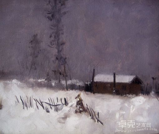 卢永鑫作品：山雪欲来38.5x46.5cm 2011
