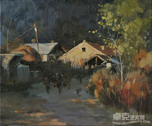 罗春杰作品：夕照 50×60cm 2011