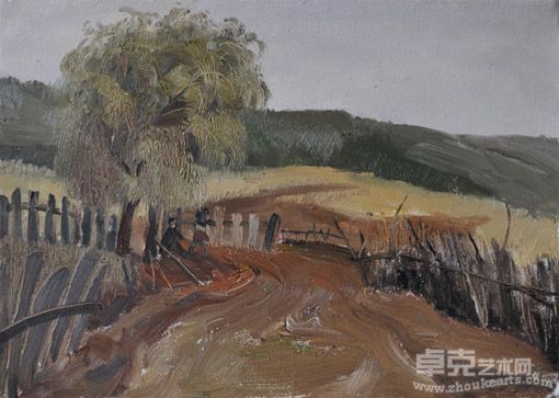 王安欣作品：烂泥村 46×33cm 2010