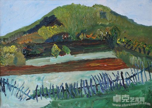 郑海艳作品：水映山色 33×46cm 2009