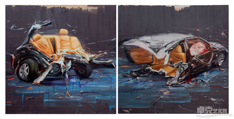 GAME OVER 002   布面油画200x400cm  2010