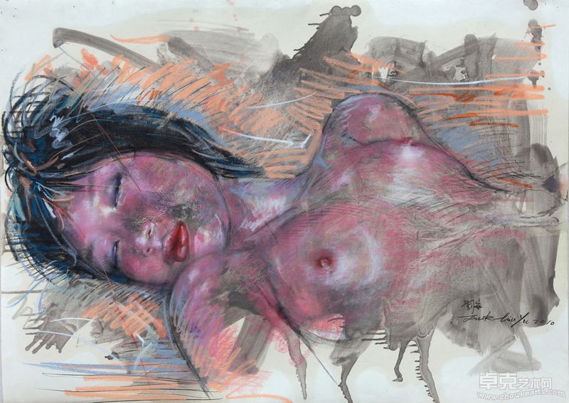 MDMA的 温度纸上作品  105x80cm 2010