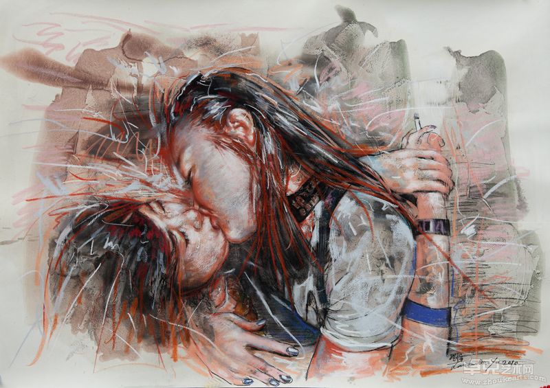you and me  纸上作品  105x80cm 2010