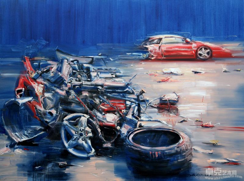 终 No.5  AV DE CHAMPS ELYSEE布面油画250x2oocm 2010